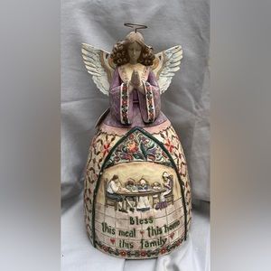 NWT Jim Shore Heartwood Creek Prayer of Thankfulness Angel 2006
